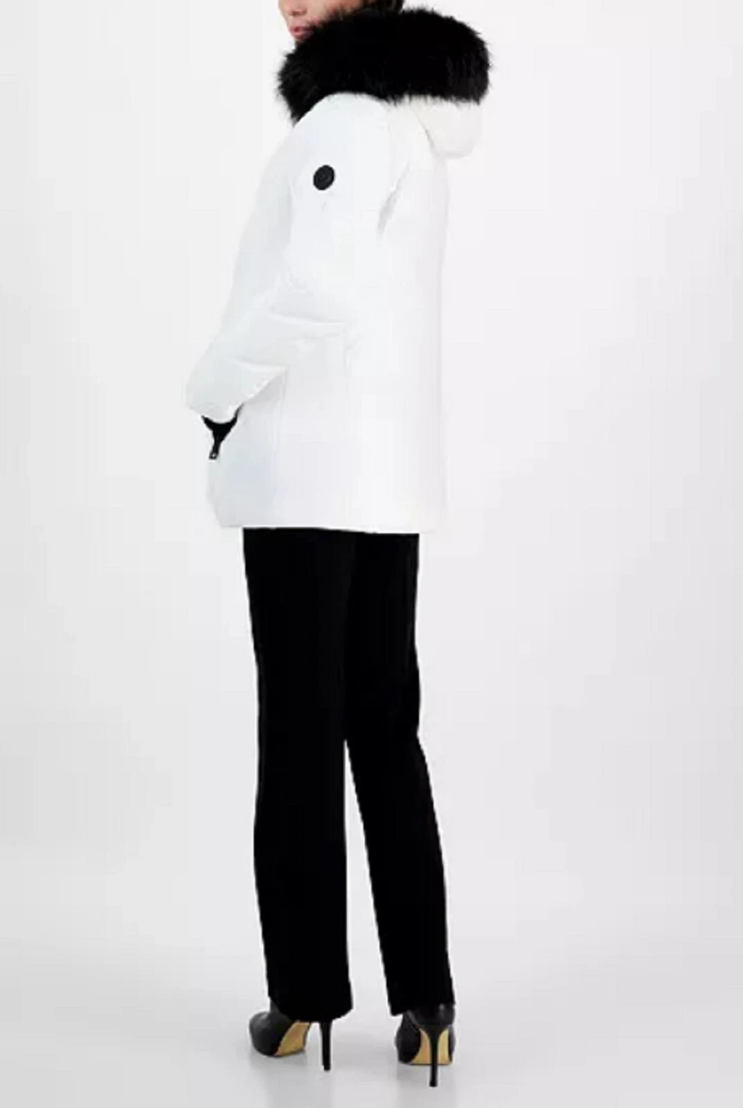 Michael Kors Cappotto Donna Puffer Impermeabile Invernale Pelliccia Cappuccio Giacca XL $265