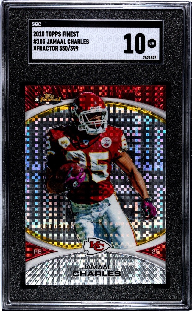 2010 Topps Finest #103 Jamaal Charles Xfractor /399 Chiefs