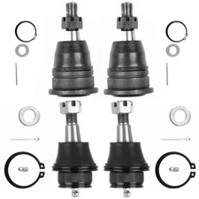 4x Front Lower Upper Control Arm Ball Joints Suspension For 2006-2008 Ram 1500