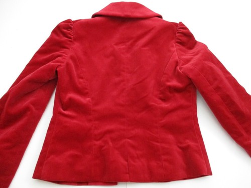 NEW Ralph Lauren Girls Red Velvet Coat Jacket Christmas Holiday Small Size 7 - Picture 12 of 14