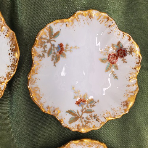 Limoges France Butterpats Salts Set Of 6 Floral With Gold Trim - Bild 4 von 8