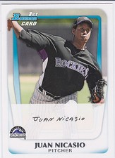 Juan Nicasio LA Dodgers 2011 Bowman Baseball