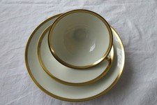 Fürstenberg Set: Tee Tasse + Untertasse + Kuchen Teller  Fürstin Goldrand - TOP