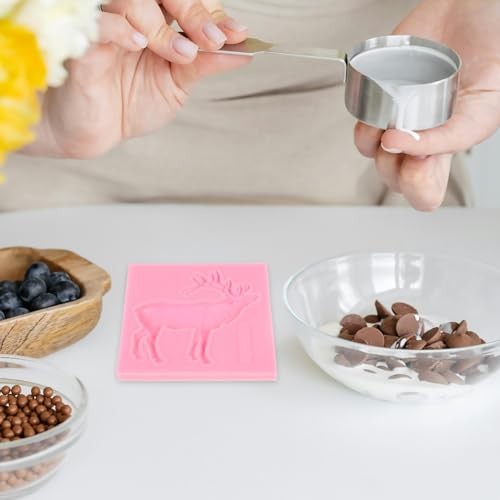 Christmas Deer Silicone Mold 3D Stag Head Fondant Molds Elk Mold For Christmas 