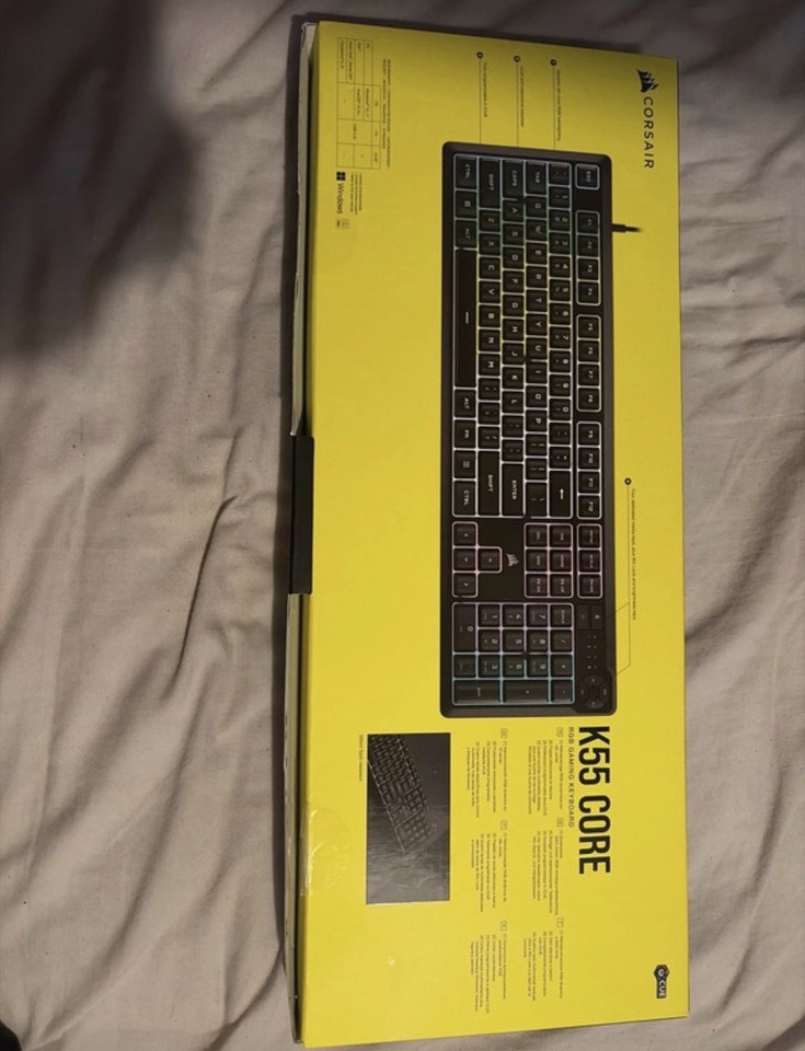 Corsair K55 Core RGB Membrane Wired Gaming Keyboard Black | eBay