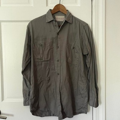 Vintage distressed gray workwear shirt