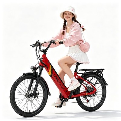 24''Pedelec Cityräder 500W Elektrofahrrad MTB E-Bike 14,5Ah E-Bike Shimano7-Gänge