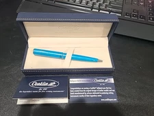 Conklin Coronet Ballpoint Pen, Turquoise & Chrome, Brand New In Box 