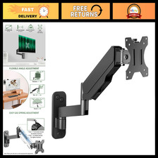Adjustable Monitor Wall Mount for 17-32" Flat/Curved Screens, VESA Tilt Arm, 17.
