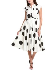 T Tahari Flare Midi Dress Women's
