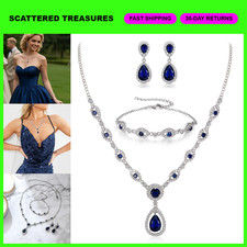 Elegant Wedding Bridal CZ Jewelry Set for Women - Bride  Bridesmaid Gift