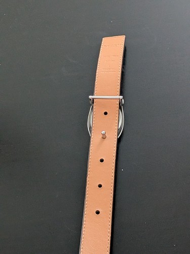 Coach 32mm Sculpted C Leather Belt Women's Large Cream Beige Tan Brown 78176 - Picture 8 of 9