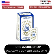 1 BOX of 24 PACKS - ZIG ZAG ORIGINAL WHITE ROLLING PAPERS - FREE SHIPPING