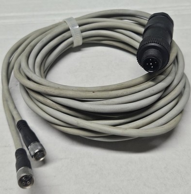 Y Adapter, Male M8, 4 Pin to 2x Female M8, 3 Pin SIM-M8-3GD-2.5-PU