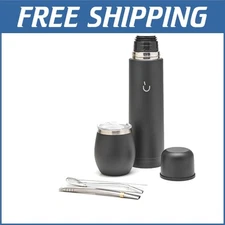 Modern Stainless Steel Yerba Mate Set with Thermal Flask & Eco-Friendly Design