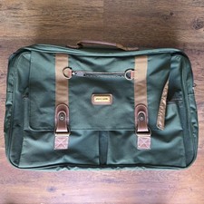 Pierre Cardin Racing Green & Brown Travel Holdall Bag with Pockets - Used/Marks