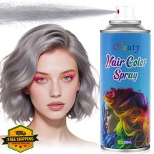 Gray Temporary Hair Color Spray Washable Non-Sticky for Cosplay Party 120ML