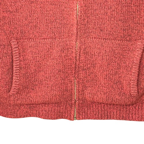LL Bean Lambs Wool Sweater Mens XL Red Full Zip Flannel Lined Jacket Heavy - Picture 4 of 9