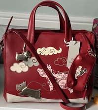 Bnwt Radley If Pigs Could Fly Red Multi-way Bag Signature New