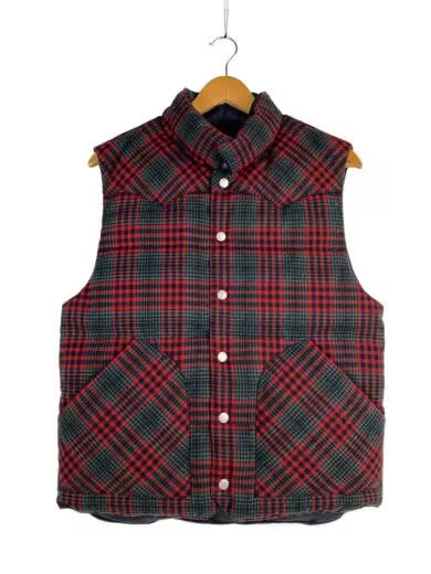 PENDLETON/Down Vest/M/Wool/Red/Check - image 1