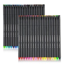 36 Colored Fineliner Pens Fine Tip Pens Porous Fineliner Color Pens for Journ...