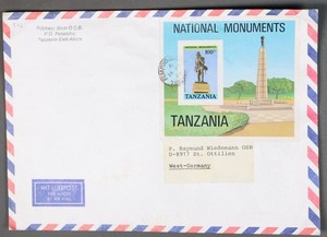 MayfairStamps Tanzania 1980 National Monuments Souvenir Sheet to St. Ottilien Ge
