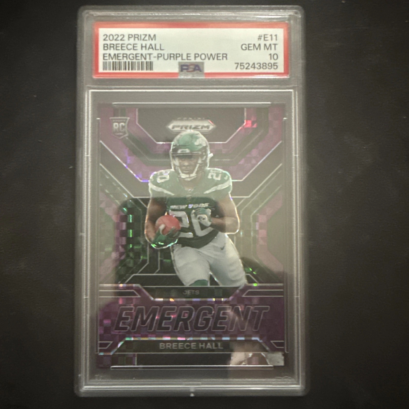 Breece Hall Panini Prizm Emergent #E11 Purple Power