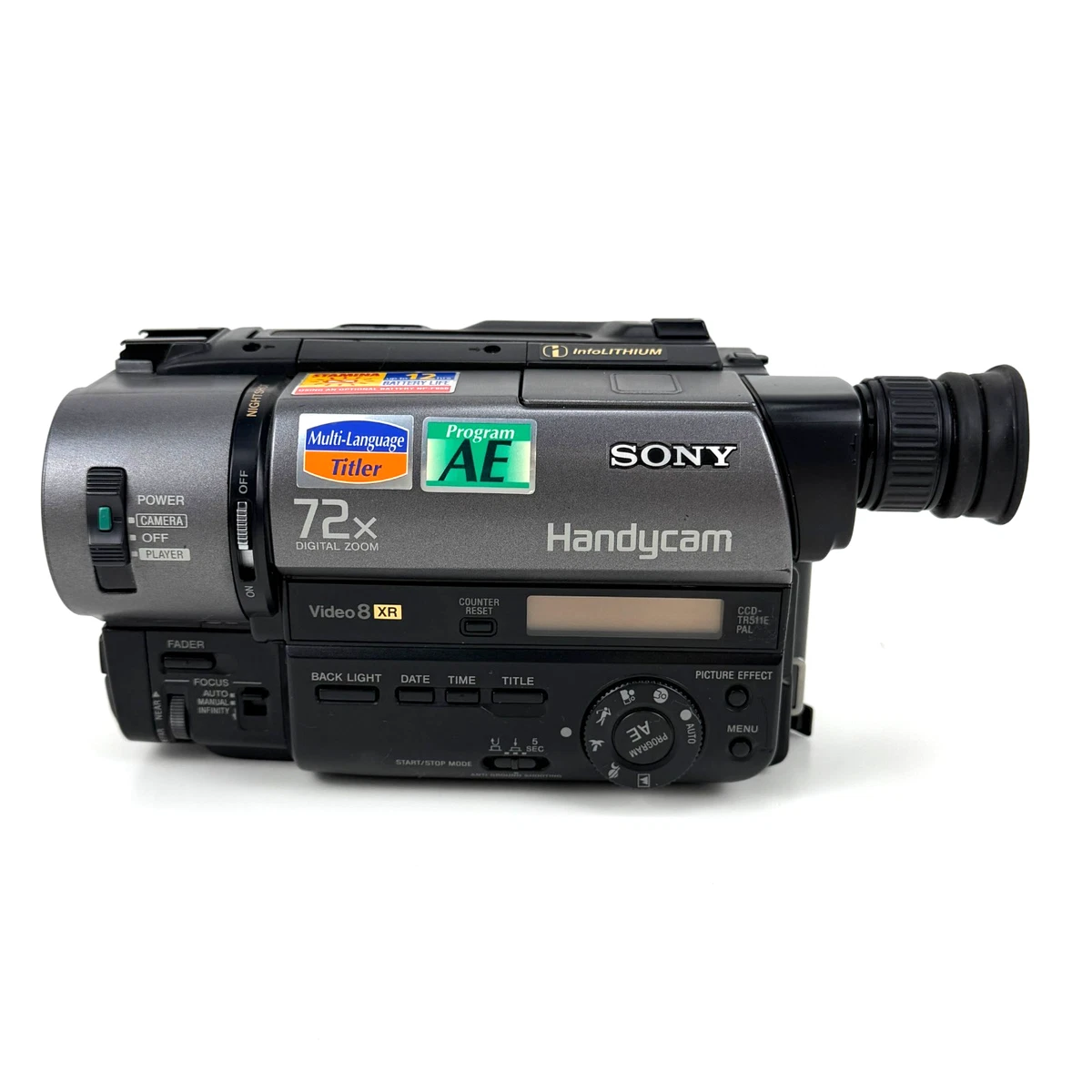 Videocámara Sony Handycam CCD-TR511E PAL 8 mm Video8 XR Hi8