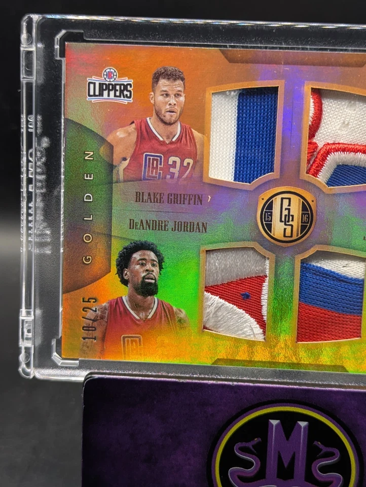 2015-16 Panini Gold Standard Chris Paul Griffin Crawford Jordan Quad Patch /25 * - Image 2 of 4