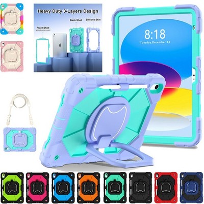 For iPad 11 10/9/8th Air Pro 11 2025 Mini Case Kids Heavy Duty Shockproof Cover