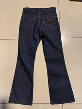 Vintage 70s Levis Jeans 277 Orange Tab Flare Bell Bottom 25x26 Scovill SF 207
