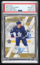 2023-24 SPx Rookies Auto Matthew Knies #134 PSA 8 Auto 19yl