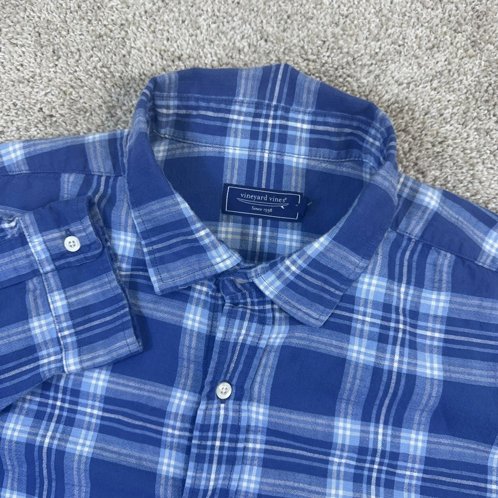 Vineyard Vines Button Down Shirt Men 2XB Blue Plaid Cotton Long Sleeve Big Tall
Opens in a new windo