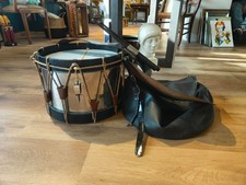 Tambour tenor ancien Robert Martin Maçon avec baudriers, baguettes ( militaire )