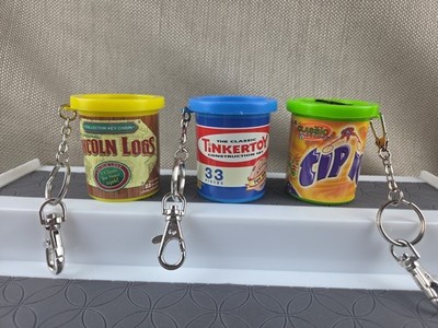 Tinker Toy Lincoln Logs Travel Key Chain FUN 4 ALL 2001 Miniature Classic
