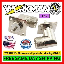 Workman RAC UHF SO-239 4-Hole Right Angle Chassis Coax Connector Mount Female