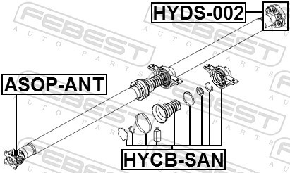 FEBEST HYDS-002 Vibration Damper, propshaft for HYUNDAI,HYUNDAI (BEIJING),HYUNDA - Picture 2 of 3