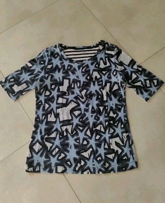 Marc Cain T-Shirt Shirt, Gr. 44 ( N6 ), Blau, sehr guter Zustand 