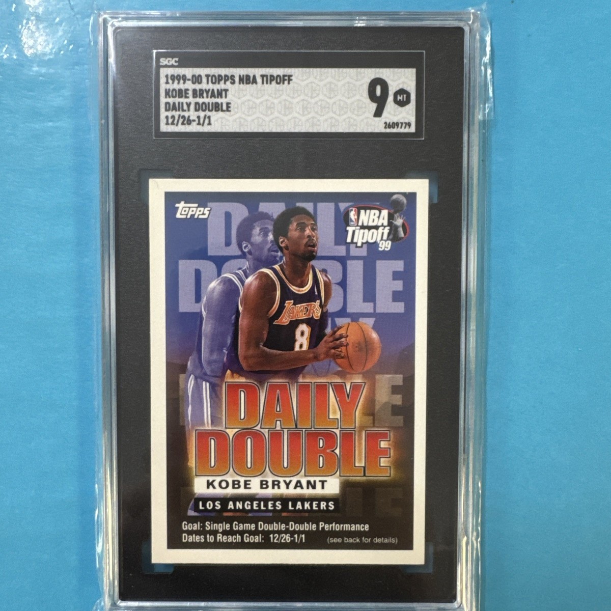1999-00 Topps Kobe Bryant NBA Tipoff Daily Double CHECKLIST 12/26 
