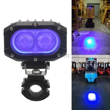 Blue Forklift Truck LED Light Warehouse Safety Warning Lamp Spot Beam w /Bracket