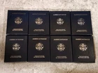 Lot of 8 AMERICAN EAGLE 1 oz Proof Silver Bullion Coins 99.9% Silver w/ Box COA