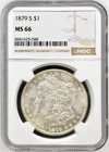 1879 S Morgan Silver Dollar NGC MS66 Frosty Gem Strong Luster Better Date