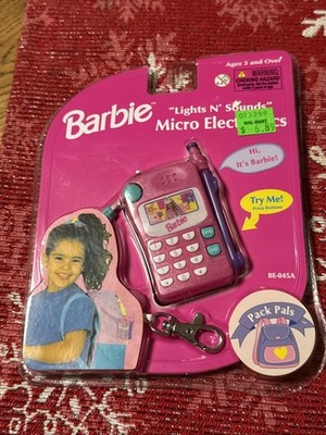 VTG  Barbie Cell Phone Keychain Micro Electronics lights N' Sounds Mini (N15)