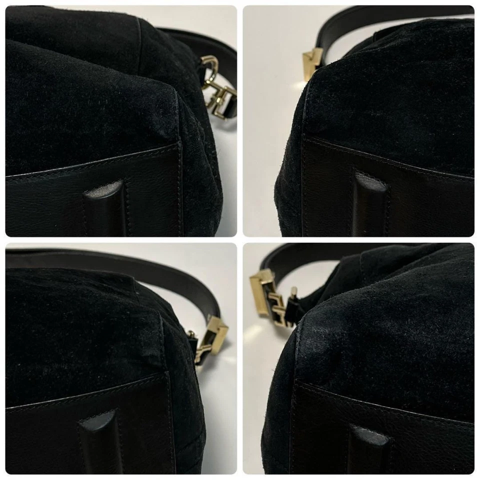 GIVENCHY Antigona Bolso de Mano Mediano Cuero Negro Gamuza Bolso de Hombro 2 Vías Foto 3 de 4
