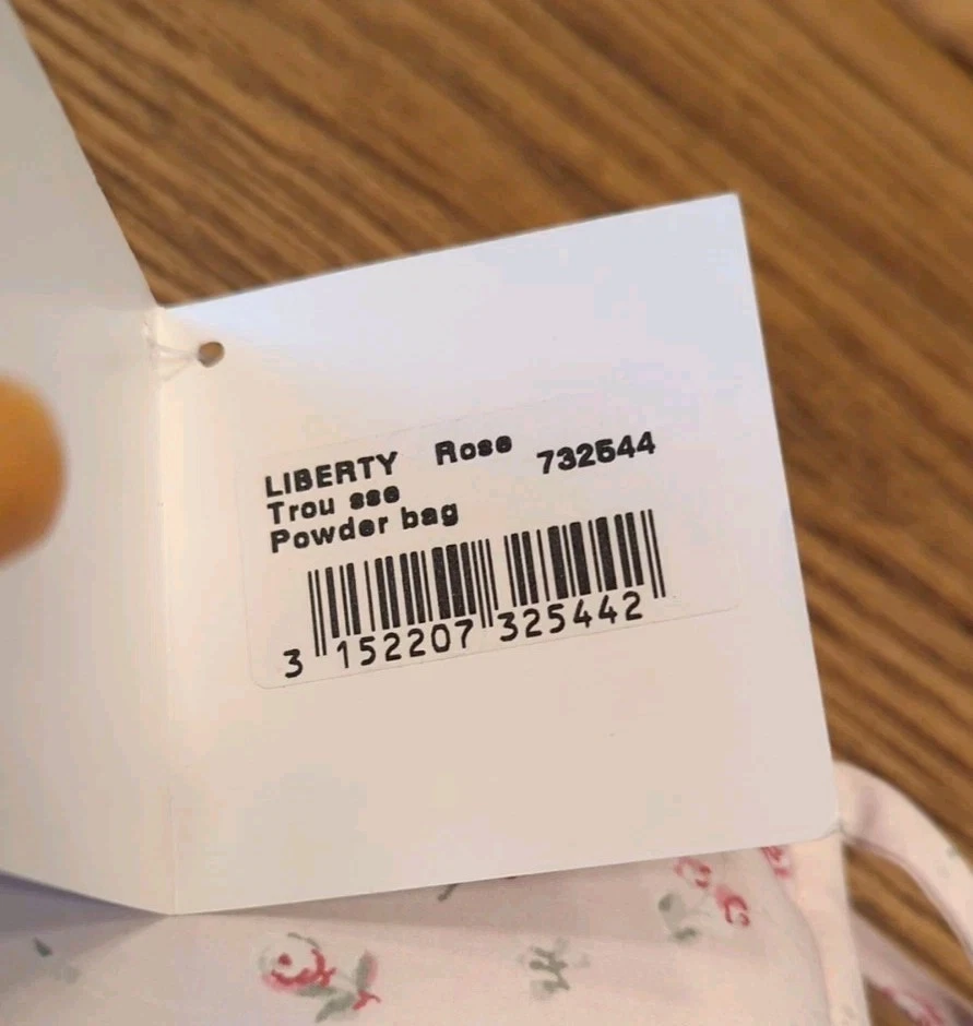 Nuevo con etiquetas Bolso de Mano Vintage Yves Delorme/Baby Delorme Rosa Floral Liberty Rose Bolso en Polvo Foto 3 de 4