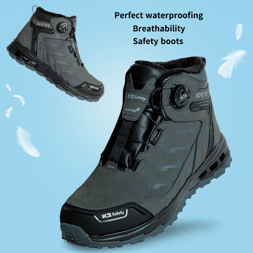 boa スニーカー k2safely K2Safety Mens Gore-tex BOA Dial Work Shoes Steel Toe Cap Anti