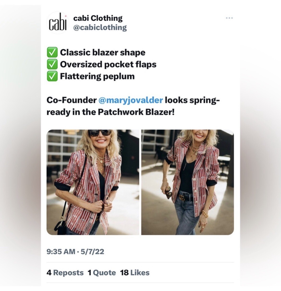 CAbi Patchwork Nautical Blazer Jacket Style 6028,… - image 4