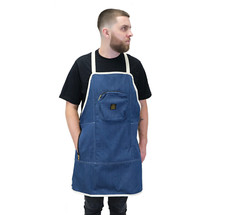 Heavy-Duty Denim Barber Apron - Adjustable Stylish Barber Apron with Pockets