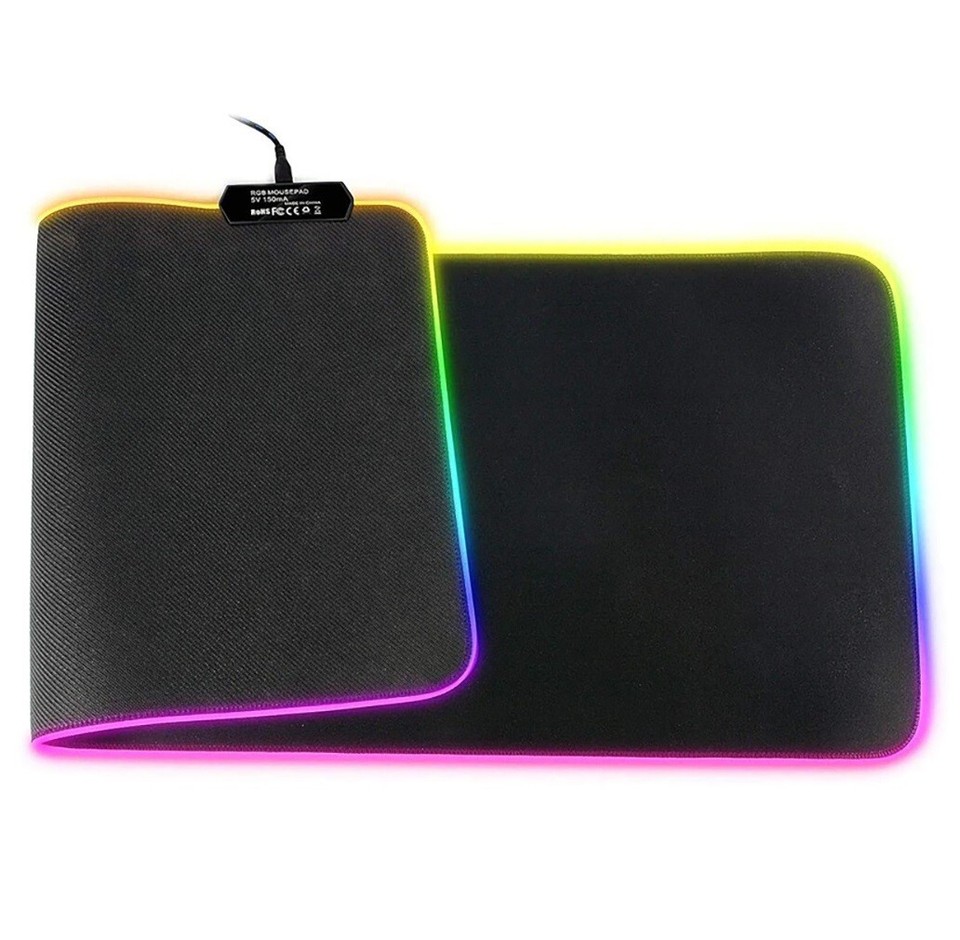 New Large Computer RGB Backlight LED Mouse Pad Gaming Mouse Keyboard