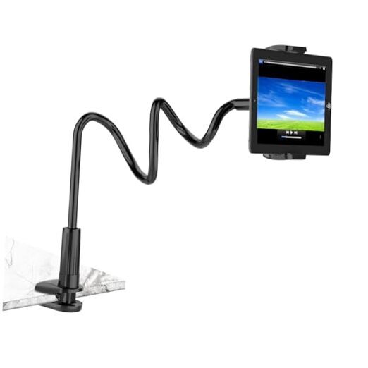 Kindle Tablet iPad Holder Stand for Bed, Flexible Arm Mount for-image